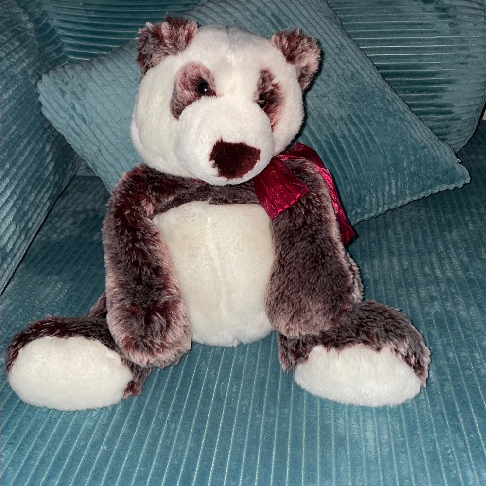 Ganz Heritage Collection teddy bear, red and white, approximately 14”